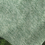 Dark Green Chevron Jersey Knit, Cotton-Viscose — photo 3