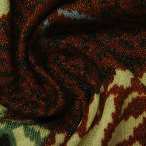 Brown Animal Print Jersey Knit, Viscose, 215 gsm