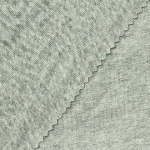 Light Grey Marl Rib Knit, Cotton