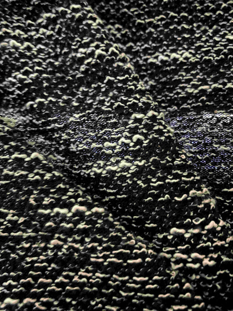 Light Green Marl Chunky Knit, Poly-Cotton, 305 gsm