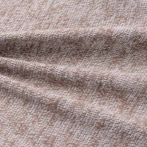 Beige Geometric Chunky Knit, Cotton-Poly