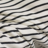 Black Horizontal-Stripe Knit, Poly-Cotton — photo 3