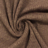Brown Marl Rib Knit, Poly-Viscose — photo 3