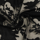 Black Floral Knit, Viscose-Poly — photo 3