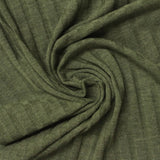 Polyester Viscose Stretch Rib Knit Fabric, 190 gsm, 145 cm — Green — photo 3