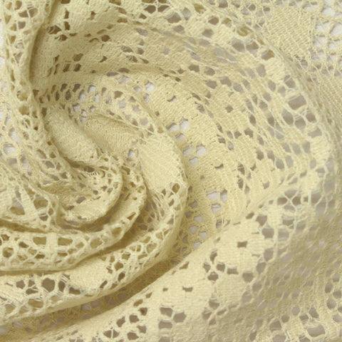 Light Cream Floral Lace, Cotton-Nylon