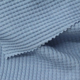 Cotton Polyester Waffle Knit Fabric, 235 gsm, 170 cm — Blue — photo 3