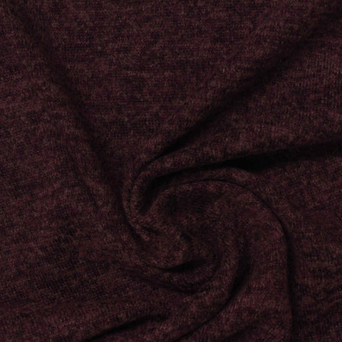 Burgundy Heather Chunky Knit, Poly-Viscose