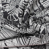 Black Abstract Jacquard, Viscose-Poly — photo 3