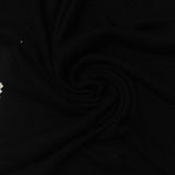 Viscose Stretch Rib Knit Fabric, 250 gsm — Black — photo 3