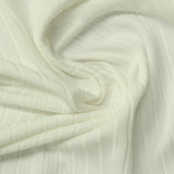Polyester Stretch Rib Knit Fabric, 200 gsm, 145 cm — White — photo 3