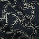 Jacquard 100% Polyester Satin Fabric, 145 gsm, 140 cm — Black — photo 3