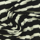 Black Horizontal-Band Jersey Knit, Viscose — photo 3