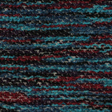 Teal Horizontal-Stripe Chenille, Polyester — photo 3
