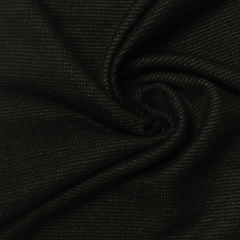 Black Ribbed Rib Knit, Viscose-Poly