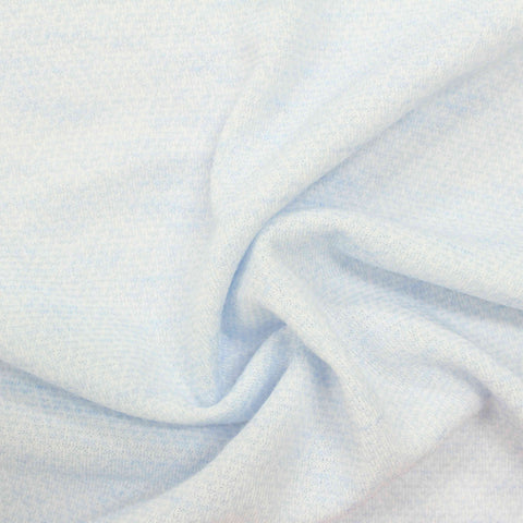 Light Blue Marl Interlock Knit, Poly-Cotton