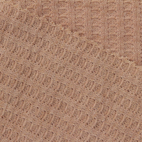 Beige Textured Waffle Knit, Polyester