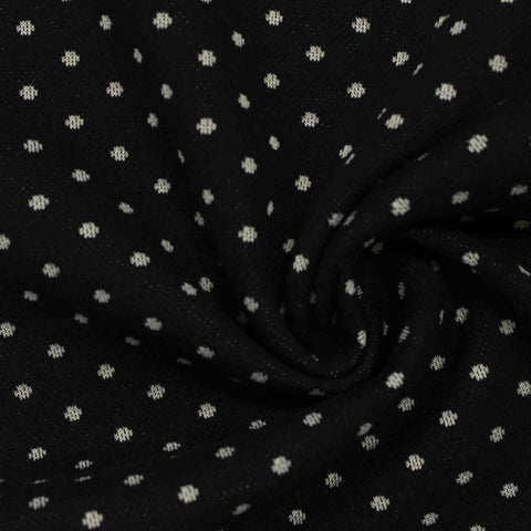 White Dots Jacquard, Cotton-Poly, 270 gsm