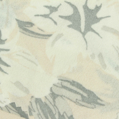 White Floral Crepe, Polyester, 160 gsm, 150 cm