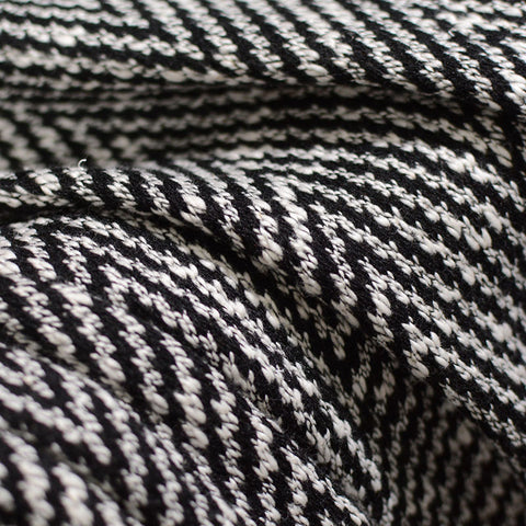 Black Chevron Chunky Knit, Poly-Cotton