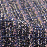 Navy Textured Interlock Knit, Poly-Viscose — photo 3