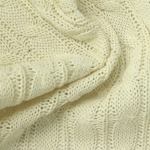 Jacquard Polyester Cotton Pointelle Knit Fabric, 380 gsm, 150 cm — Yellow