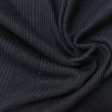 Polyester Cotton Rib Knit Fabric, 170 gsm, 145 cm — Navy — photo 3