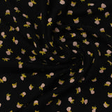 Pink Flowers Rib Knit, Viscose — photo 3