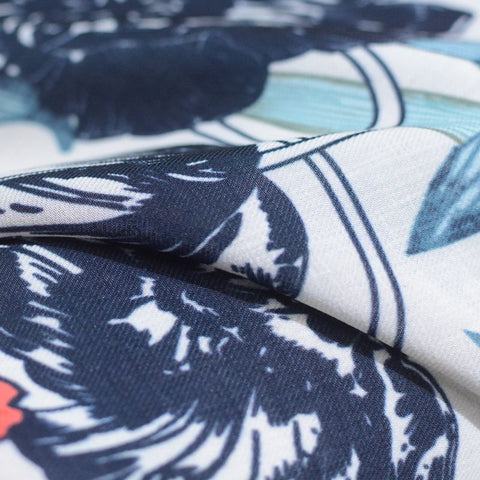 Red Floral Twill, Polyester, 120 gsm