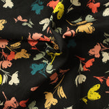 Yellow Scattered-Floral Sateen, Cotton — photo 3