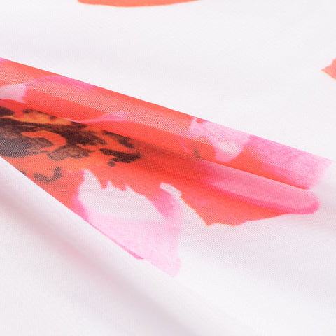 Pink Floral Woven, Polyester, 65 gsm