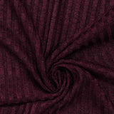 Polyester Stretch Rib Knit Fabric, 200 gsm, 140 cm — Purple — photo 3