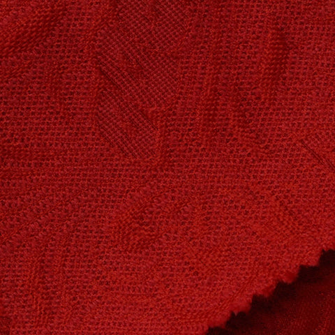 Red Tone-on-Tone Jacquard, Cotton-Poly
