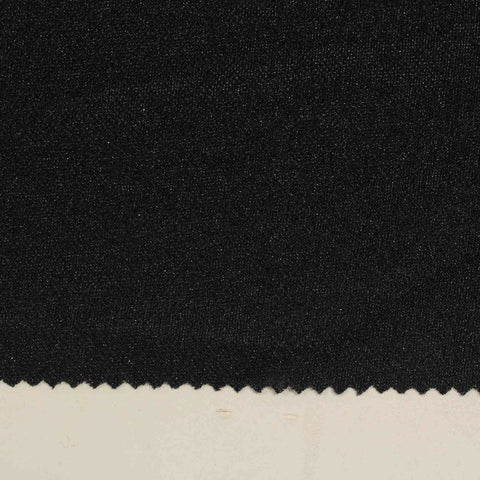 Black Marl Interlock Knit, Poly-Metallic