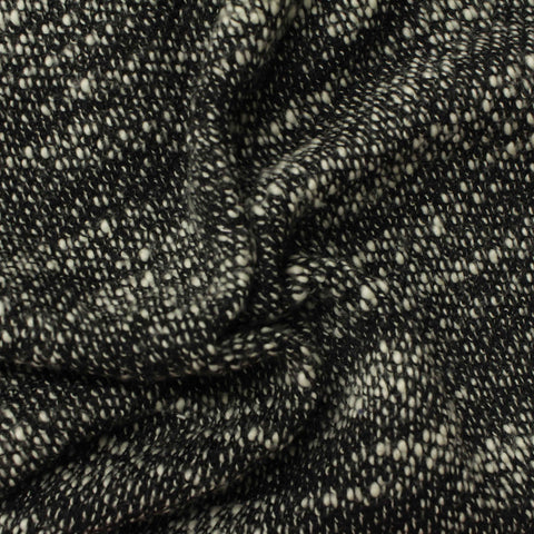 Black Marl Chunky Knit, Poly-Cotton, 208 gsm