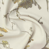 Gold Floral Linen-Look, Polyester — photo 3