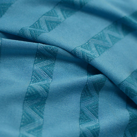 Blue Zigzag Jacquard, Polyester, 125 gsm