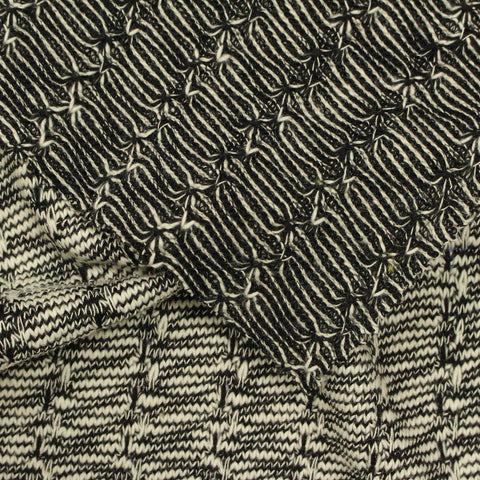 Jacquard Cotton Polyester Chunky Knit Fabric, 285 gsm, 155 cm — Multi