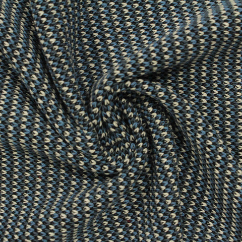 Striped 100% Cotton Chunky Knit Fabric, 260 gsm, 152 cm — Grey
