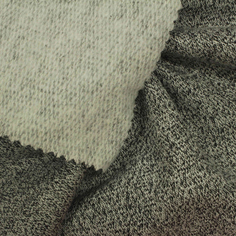 Light Grey Heather French Terry, Cotton-Poly, 313 gsm