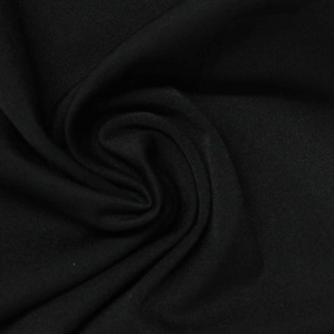 Nylon Stretch Knit Fabric, 180 gsm, 155 cm — Black, ref EF-232468