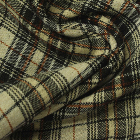 Cream Plaid Jacquard, Polyester, 410 gsm