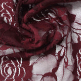 Burgundy Floral Lace, Nylon — photo 3
