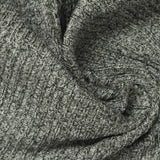 Heather Grey Marl Rib Knit, Viscose-Poly — photo 3