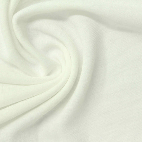 Polyester Ponte Knit Fabric, 160 gsm, 160 cm — White