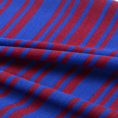 Striped Polyester Viscose Jersey Knit Fabric, 140 gsm, 150 cm — Purple