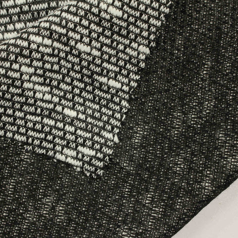 Black Textured Rib Knit, Polyester