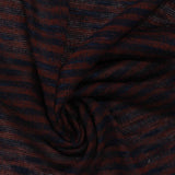 Rust Horizontal-Stripe Chunky Knit, Viscose-Poly — photo 3