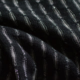 Jacquard 100% Polyester Chunky Knit Fabric, 110 gsm, 170 cm — Black — photo 3