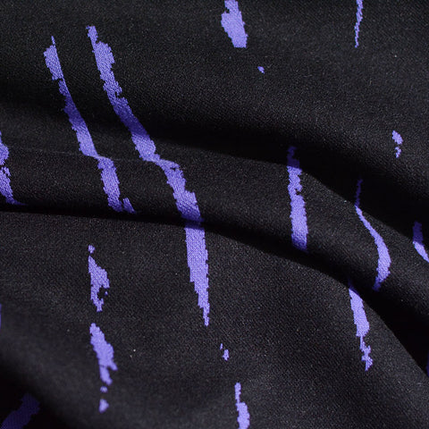 Purple Brushstrokes Jacquard, Poly-Viscose